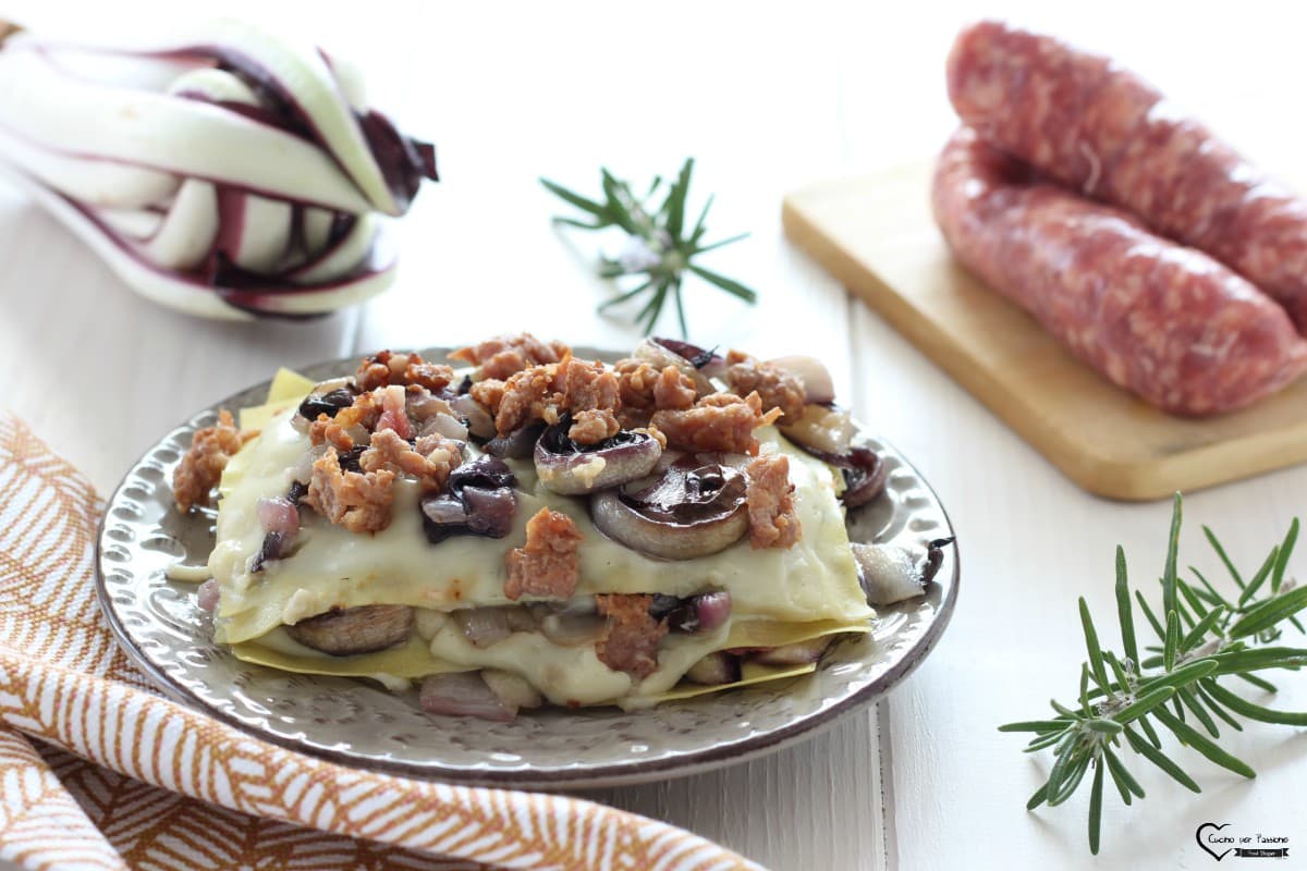 Lasagne mit Radicchio & Salsiccia